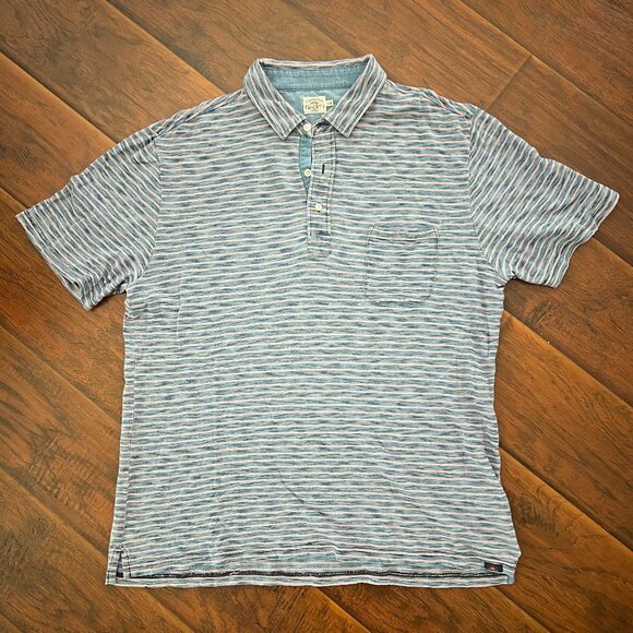 Faherty Other - Faherty Men’s salt wash Indigo Polo XL
